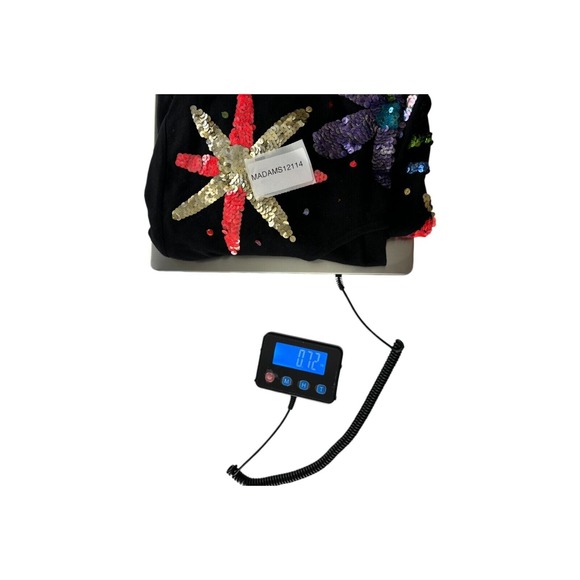 Diani T-Shirt Womens Size Large Black Sequin Spring Hot Summer Short Sleeve Vtg‎ - Picture 8 of 8